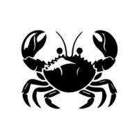 krabba silhuett. logotyp. isolerat krabba på vit bakgrund vektor