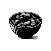 Ramen spaghetti. vektor illustration för maskot logotyp eller stickerasian japansk traditionell mat kök. klämma konst, meny, affisch, skriva ut, baner