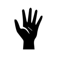 Hand Symbol auf Weiß Hintergrund. Vektor Illustration.