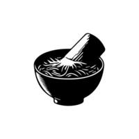 Ramen Nudeln. Vektor Illustration zum Maskottchen Logo oder Aufkleberasiatisch japanisch traditionell Essen Küche. Clip Kunst, Speisekarte, Poster, drucken, Banner