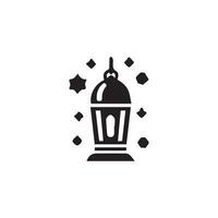 ramadan lykta symbol svartvit bakgrund vektor illustration