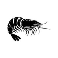 räka hav caridea djur- gravyr vektor illustration. repa styrelse stil imitation. svart och vit hand dragen bild.
