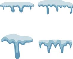 snowcap gräns illustration. med abstrakt dekoration vektor