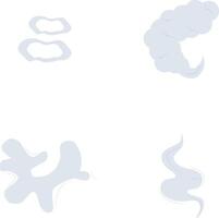 tecknad serie rök moln i abstrakt design. isolerat vektor ikon uppsättning