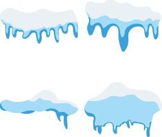 snowcap gräns illustration. isolerat på vit bakgrund, abstrakt tecknad serie dekoration. vektor