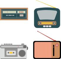 Sammlung von anders alt Radio Stereo. retro Design Stil. Vektor Illustration