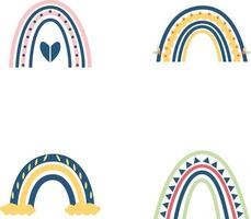 Regenbogen Boho Symbol. im süß Pastell- Farbe, Vektor Illustration