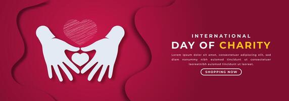 International Tag von Nächstenliebe Papier Schnitt Stil Vektor Design Illustration zum Hintergrund, Poster, Banner, Werbung, Gruß Karte