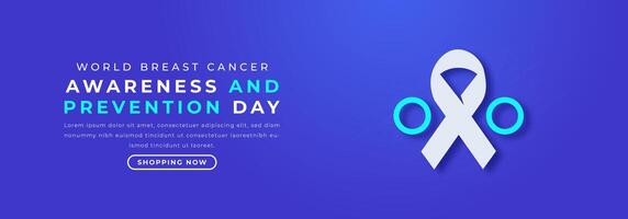 värld bröst cancer medvetenhet och förebyggande dag papper skära stil vektor design illustration för bakgrund, affisch, baner, reklam, hälsning kort