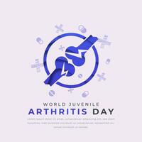 Welt jugendlich Arthritis Tag Papier Schnitt Stil Vektor Design Illustration zum Hintergrund, Poster, Banner, Werbung, Gruß Karte