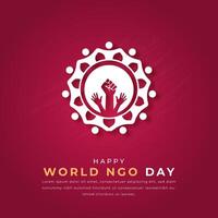 Welt ngo Tag Papier Schnitt Stil Vektor Design Illustration zum Hintergrund, Poster, Banner, Werbung, Gruß Karte