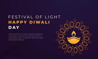 glücklich Diwali Tag Papier Schnitt Stil Vektor Design Illustration zum Hintergrund, Poster, Banner, Werbung, Gruß Karte