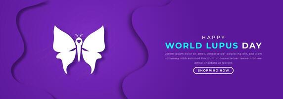 Welt Lupus Tag Papier Schnitt Stil Vektor Design Illustration zum Hintergrund, Poster, Banner, Werbung, Gruß Karte