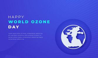 värld ozon dag papper skära stil vektor design illustration för bakgrund, affisch, baner, reklam, hälsning kort