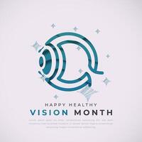 gesund Vision Monat Papier Schnitt Stil Vektor Design Illustration zum Hintergrund, Poster, Banner, Werbung, Gruß Karte