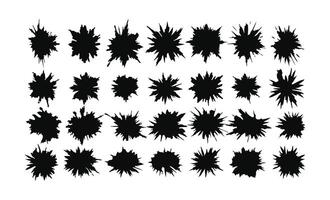 uppsättning av svart bläck stänk vektor illustration