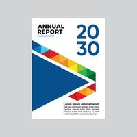 2030 årlig Rapportera färgrik design - design aning vektor