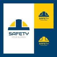 säkerhet logotyp arbetstagare logotyp mönster för konstruktion service aning ny stil 2 Färg kombination vektor