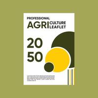 Fachmann Landwirtschaft Flugblatt 2050 Design Agro straffend Dienstleistungen Flyer Design, Vektor Illustration