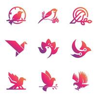 Vogel Logo, Adler und Flügel, Flugzeug Symbol, Logo Vorlage Design, Vogel Technologie Logo Vektor Design Illustration. Technik Logo, Vogel und Pixel Technik Konzept Design