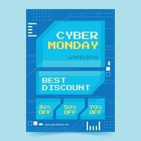 Cyber Monday Verkaufsförderungsplakat vektor