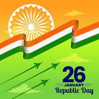 republik dag eller Indien 26 jan annonsmaterial 2 3d 1m 2024y vektor