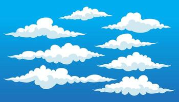 tecknad serie moln samling vektor illustration