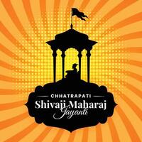 chhatrapati shivaji maharaj jayanti hälsning, bra indisk maratha kung vektor