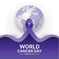 Welt Krebs Tag Poster, Krebs Bewusstsein Banner Vektor