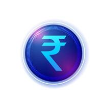 indisk digital valuta rupee begrepp vektor