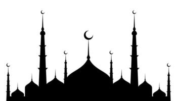 islamic strukturera bön- plats moské silhuett vektor