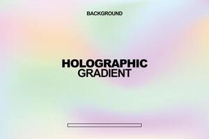 Sanft Pastell- holographisch Gradient Hintergrund vektor