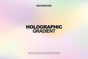 Sanft Pastell- holographisch Gradient Hintergrund vektor