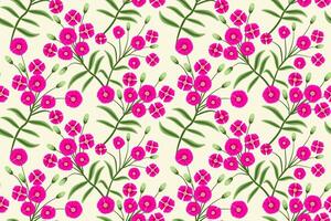 Rosa Dianthus Blumen- nahtlos Muster. Vektor Illustration Design zum Stoff, Fliese, Verpackung, Kleidung, Hintergrund, und Hintergrund