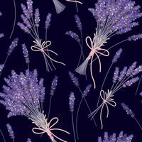 Vektor nahtlos Muster mit hoch Detail Lavendel