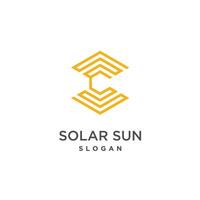 Solar- Logo Design Element Vektor Symbol mit kreativ Konzept Idee