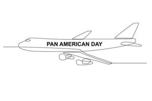 Flugzeuge während schwenken amerikanisch Tag vektor