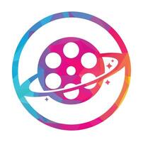 planet filma vektor logotyp design.