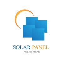 sol- panel logotyp vektor ikon av naturlig energi design