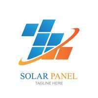 sol- panel logotyp vektor ikon av naturlig energi design