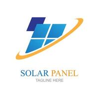 sol- panel logotyp vektor ikon av naturlig energi design