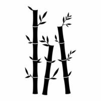 bambu silhuett ikon vektor. bambu träd silhuett för ikon, symbol eller tecken. bambu ikon för natur landskap, illustration , zen eller skog vektor