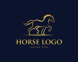 kreativ häst elegant logotyp symbol design illustration vektor begrepp.