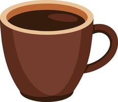 Illustration von ein braun Tasse von Kaffee auf ein Weiß Hintergrund vektor