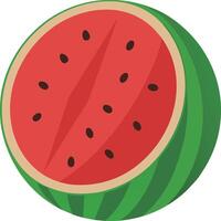 Illustration von ein Wassermelone auf ein Weiß Hintergrund. Vektor Illustration