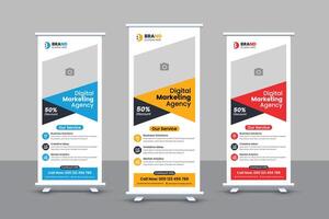 korporativ Digital Marketing aufrollen Banner Design Vorlage vektor