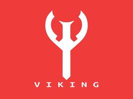 viking logotyp design mall vektor