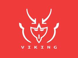 Wikinger Logo Design Symbol Symbol Vektor Illustration. Mensch Wikinger Logo Design Vorlage.