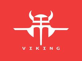 Wikinger Logo Design Symbol Symbol Vektor Illustration.