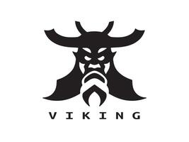 viking huvud ansikte logotyp mall vektor